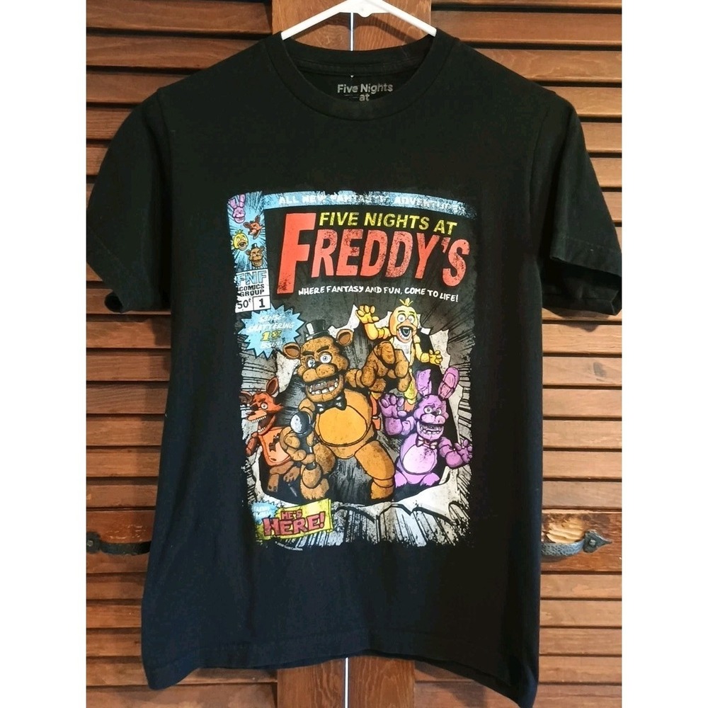 Five Nights at Freddy's 100% Cotton Adult Graphic Print Tee T-Shirt S FNAF